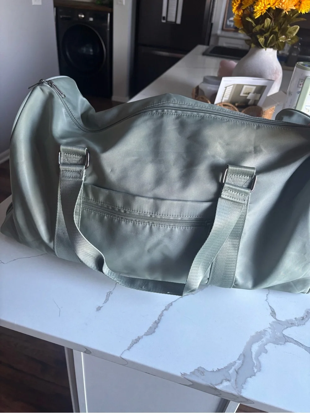 Olive Green Travel Duffel Bag